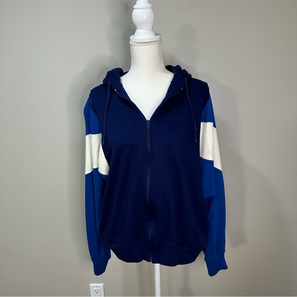 Vintage 80's Full Zip Hoodie - Men's Track Jacket - Main Event Athletic Club - Picture 2 of 11